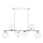 SPI6450-22 Spiral 6 Light Bar Pendant Polished Chrome With Closed Glass
