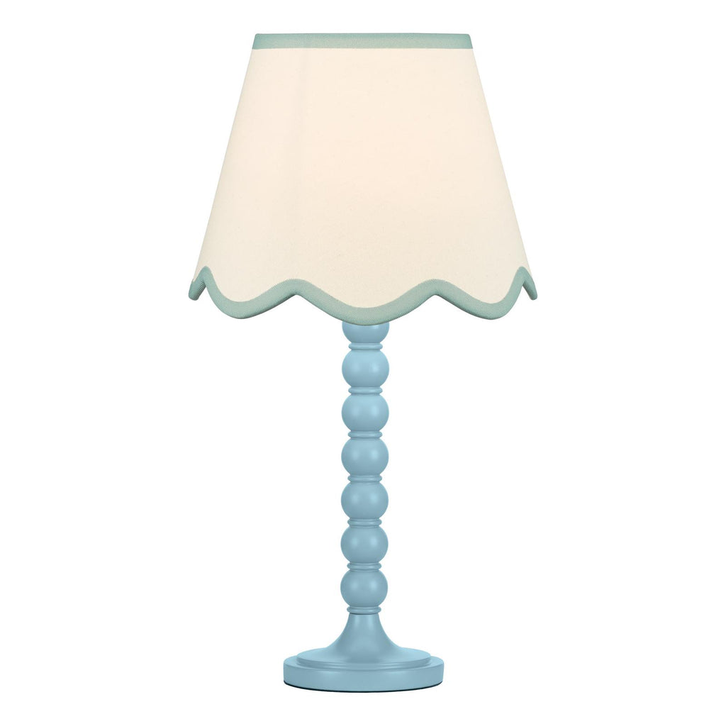 SPO4223-POM1023 Spool Table Lamp Blue With Shade