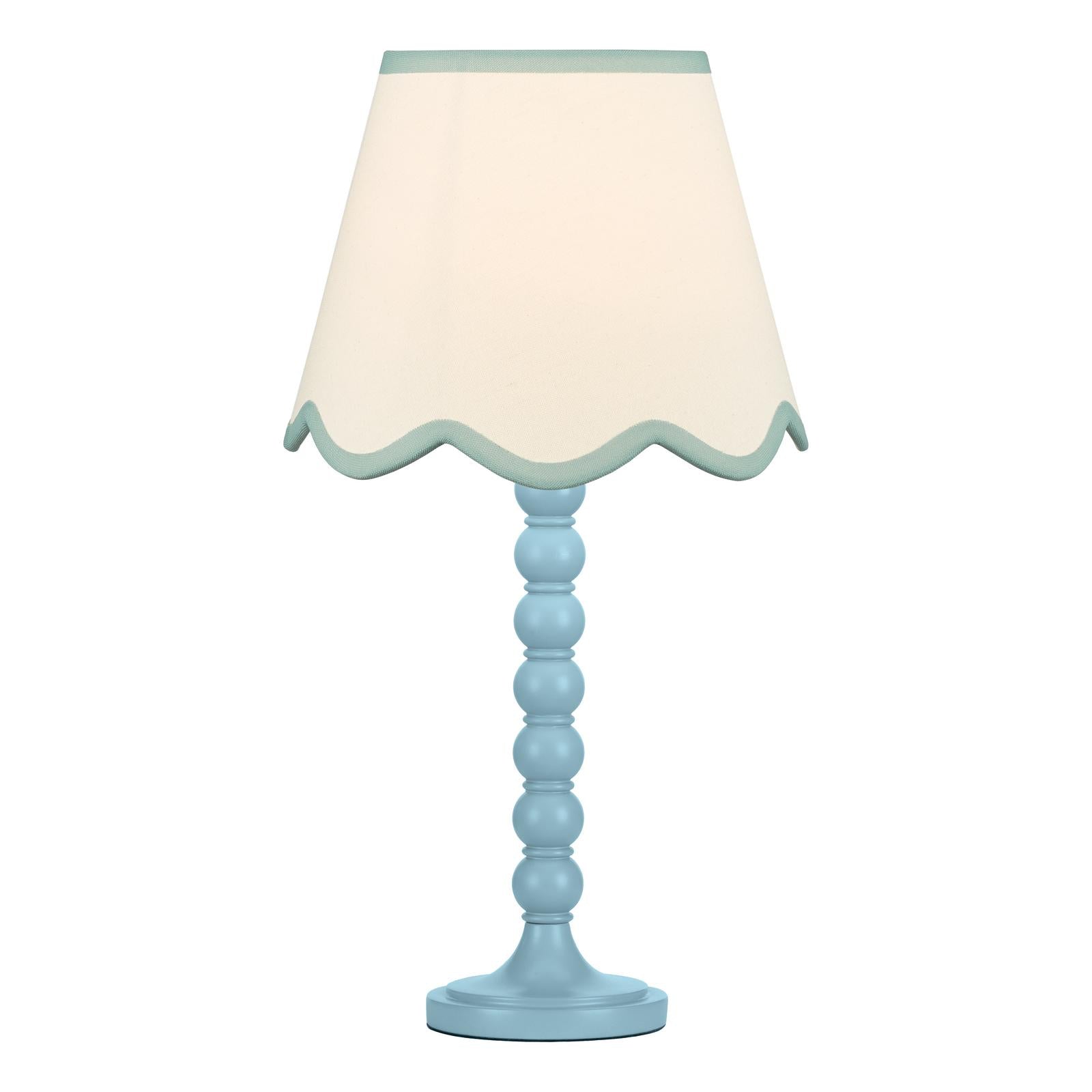 SPO4223-POM1023 Spool Table Lamp Blue With Shade