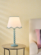 SPO4223-POM1023 Spool Table Lamp Blue With Shade