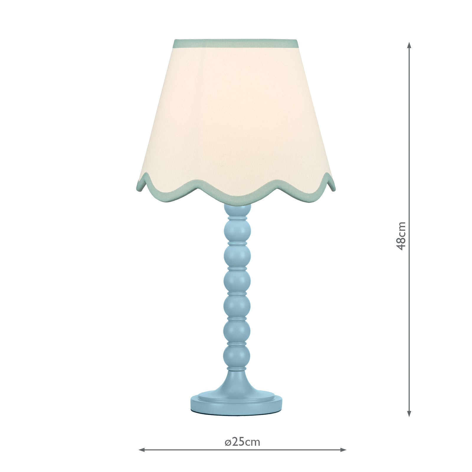 SPO4223-POM1023 Spool Table Lamp Blue With Shade
