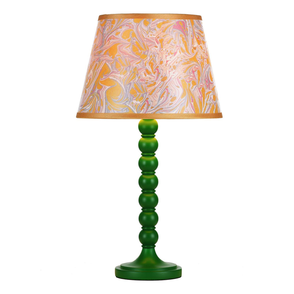 SPO4224-FRI1026 Spool Table Lamp Green With Shade