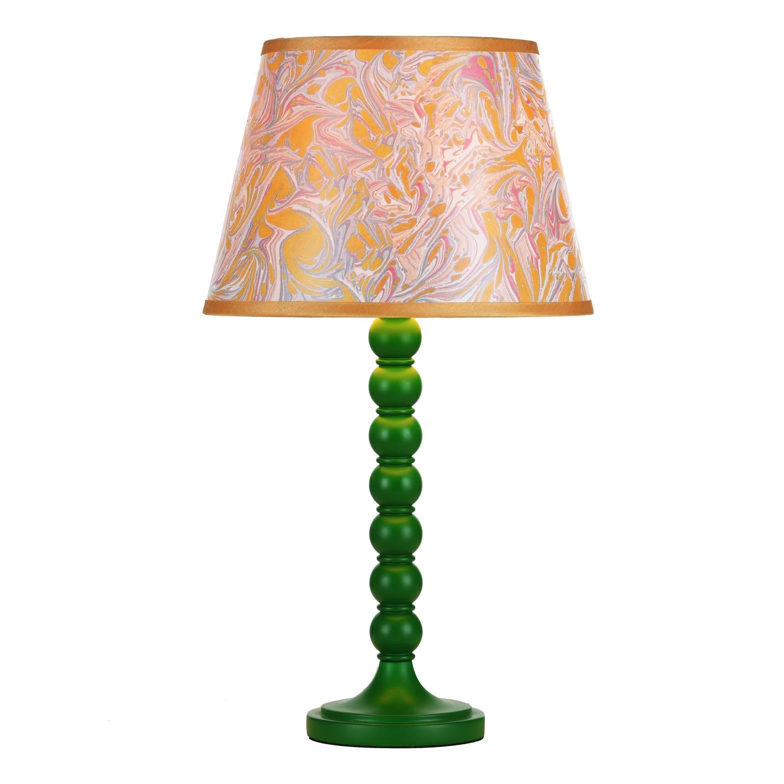 SPO4224-FRI1026 Spool Table Lamp Green With Shade