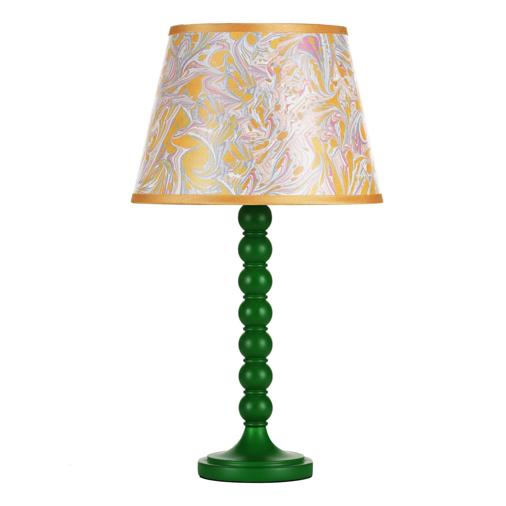 SPO4224-FRI1026 Spool Table Lamp Green With Shade