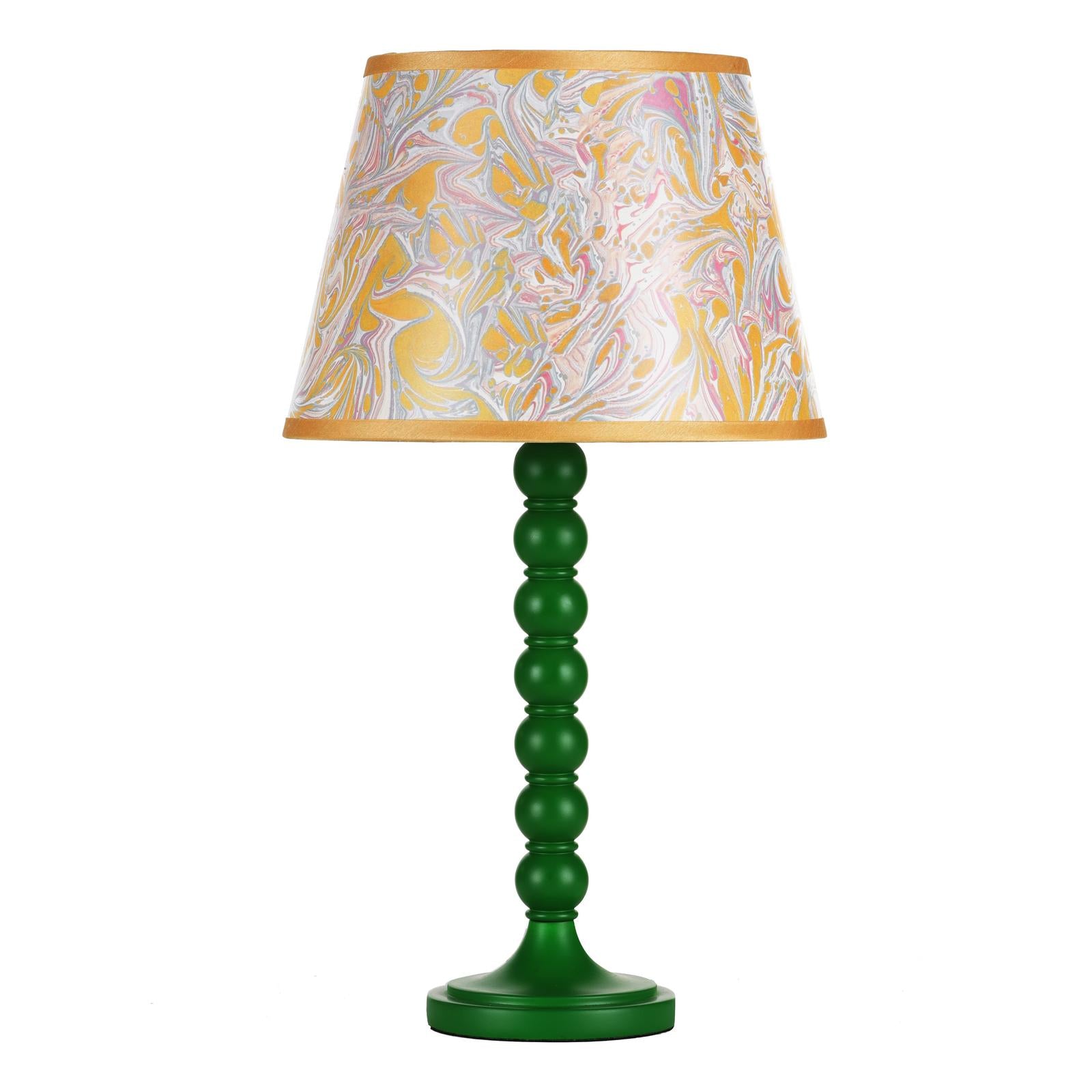 SPO4224-FRI1026 Spool Table Lamp Green With Shade
