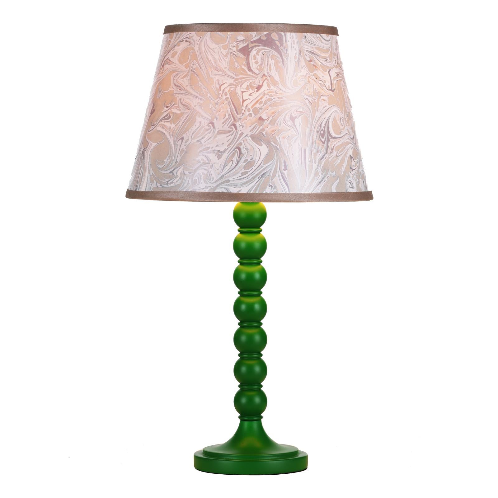 SPO4224-FRI1029 Spool Table Lamp Green With Shade