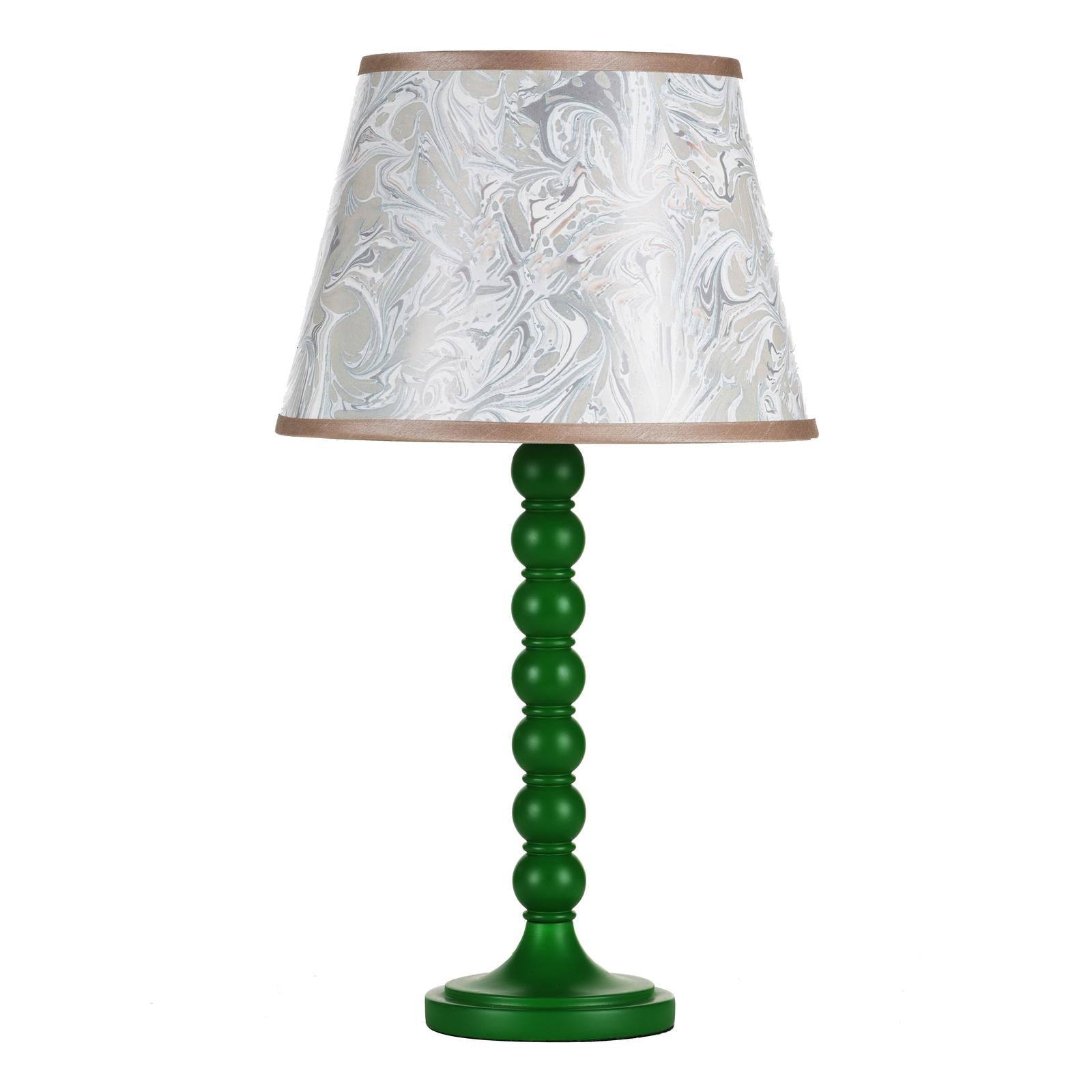 SPO4224-FRI1029 Spool Table Lamp Green With Shade