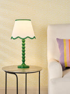 SPO4224-POM1024 Spool Table Lamp Green With Shade