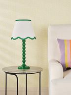 SPO4224-POM1024 Spool Table Lamp Green With Shade