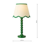 SPO4224-POM1024 Spool Table Lamp Green With Shade