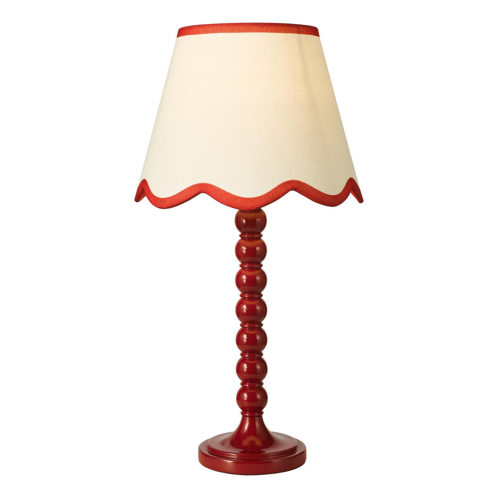 SPO4225-POM1025 Spool Table Lamp Red With Shade