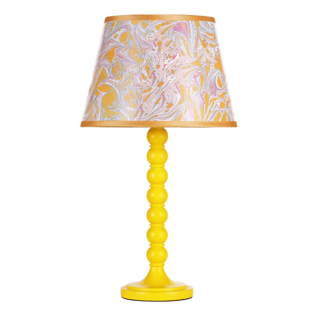 SPO4226-FRI1026 Spool Table Lamp Yellow With Shade