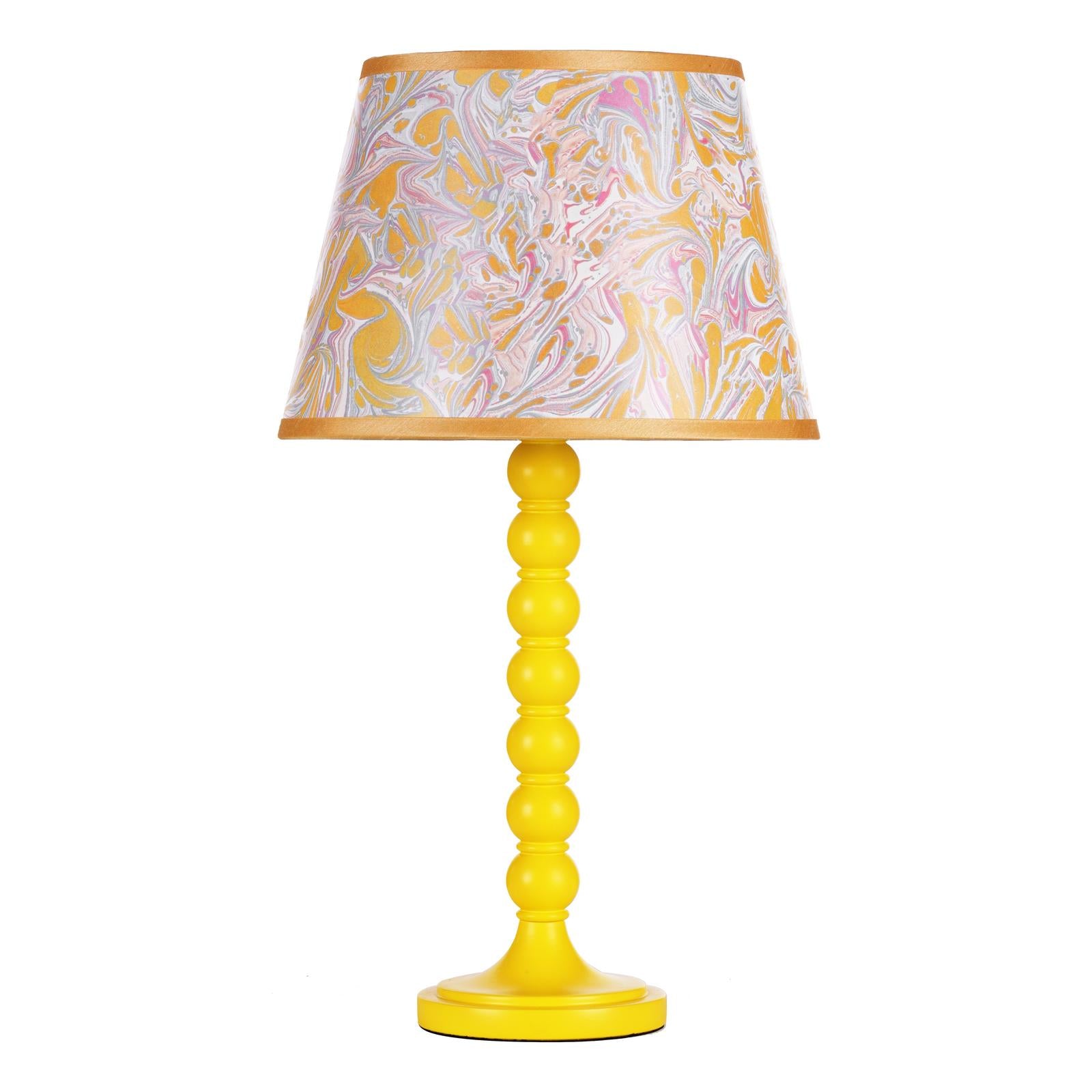 SPO4226-FRI1026 Spool Table Lamp Yellow With Shade