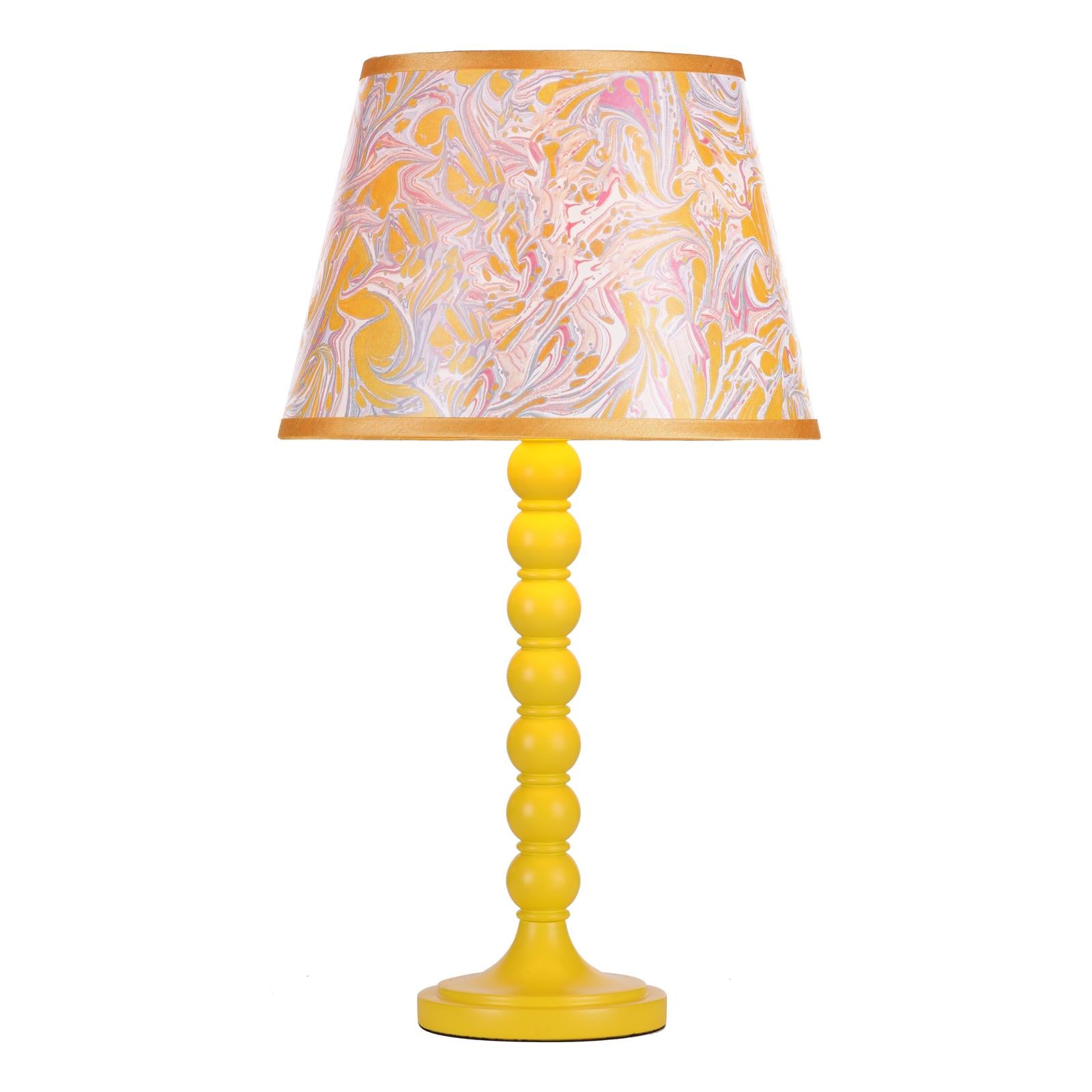 SPO4226-FRI1026 Spool Table Lamp Yellow With Shade