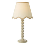 SPO4229-POM1029 Spool Table Lamp Taupe With Shade