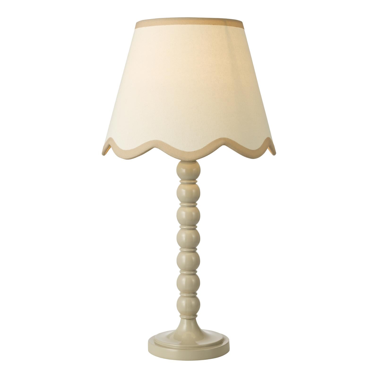SPO4229-POM1029 Spool Table Lamp Taupe With Shade
