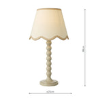 SPO4229-POM1029 Spool Table Lamp Taupe With Shade
