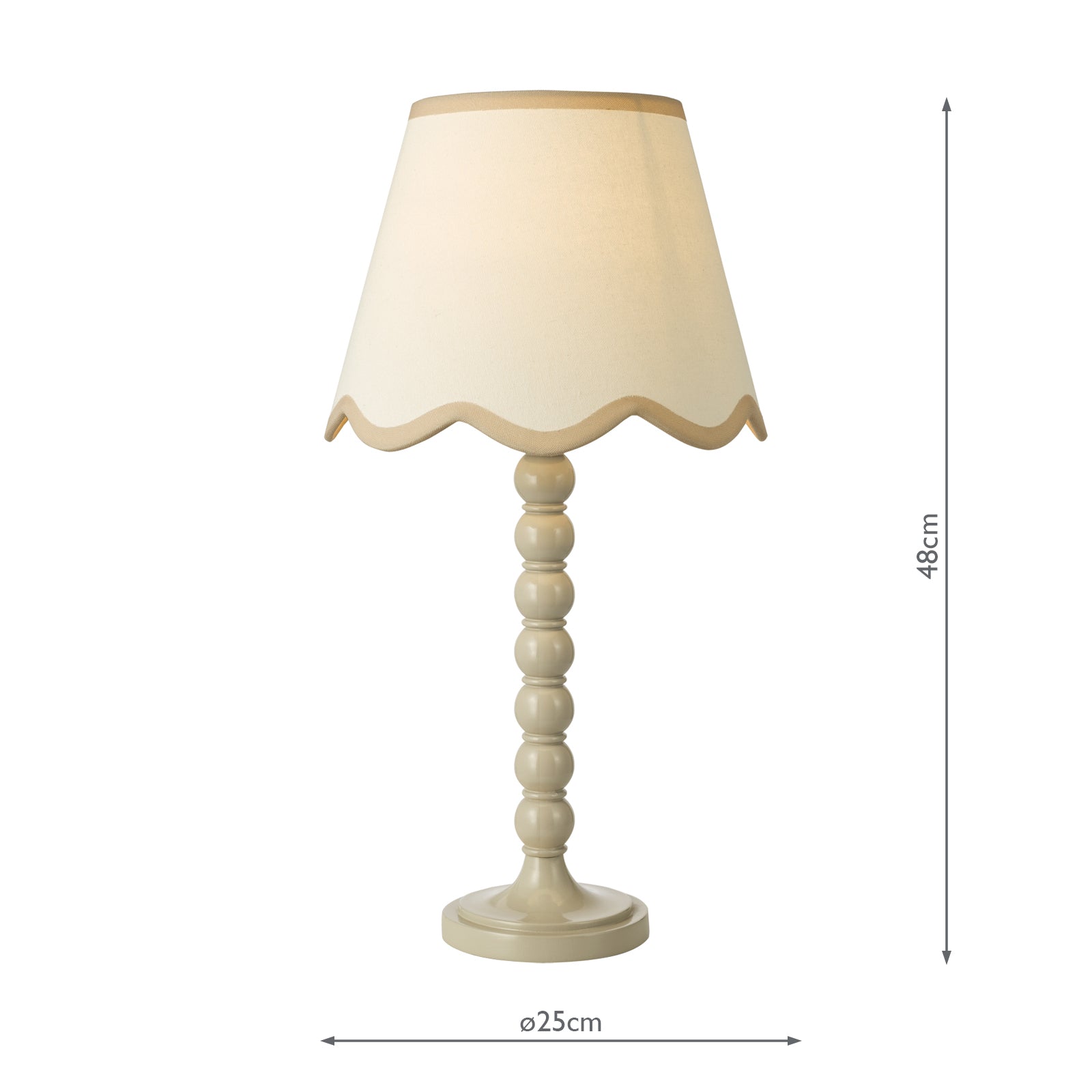 SPO4229-POM1029 Spool Table Lamp Taupe With Shade