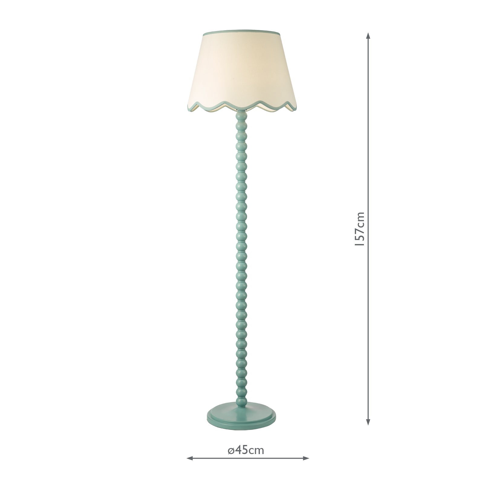 SPO4923-POM1823 Spool Floor Lamp Blue With Shade
