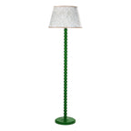 SPO4924-FRI1729 Spool Floor Lamp Green With Shade