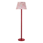 SPO4925-FRI1725 Spool Floor Lamp Red With Shade