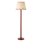 SPO4925-POM1825 Spool Floor Lamp Red With Shade