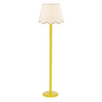 SPO4926-POM1829 Spool Floor Lamp Yellow With Shade