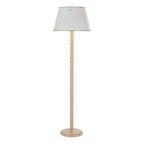 SPO4929-FRI1729 Spool Floor Lamp Cream With Shade