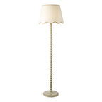 SPO4929-POM1829 Spool Floor Lamp Taupe With Shade