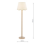 SPO4929-POM1829 Spool Floor Lamp Taupe With Shade