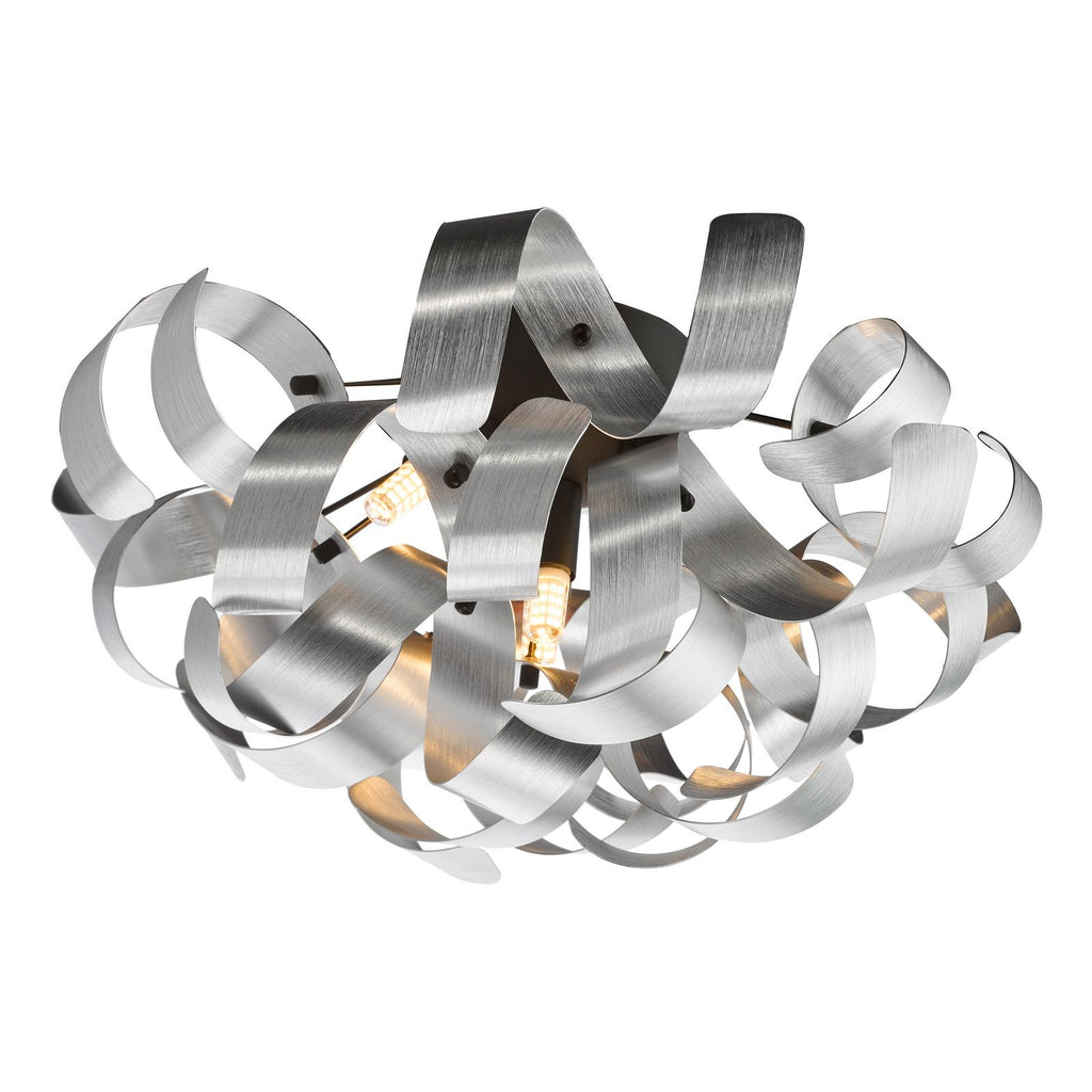 SWA0422-04 Swash 4 Light Flush Matt Black and Brushed Aluminium
