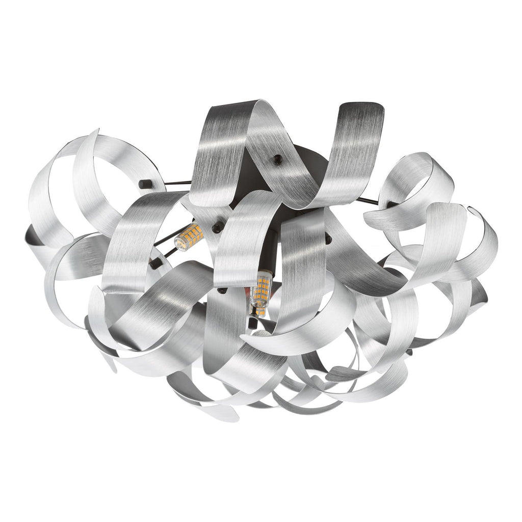 SWA0422-04 Swash 4 Light Flush Matt Black and Brushed Aluminium