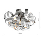 SWA0422-04 Swash 4 Light Flush Matt Black and Brushed Aluminium