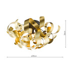 SWA0422-05 Swash 4 Light Flush Matt Black and Brushed Gold