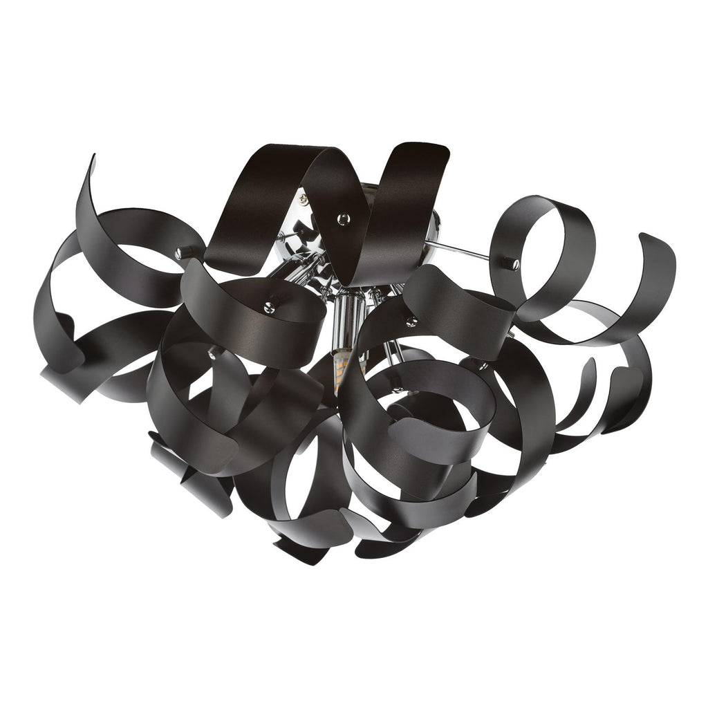 SWA0450-03 Swash 4 Light Flush Polished Chrome and Satin Black