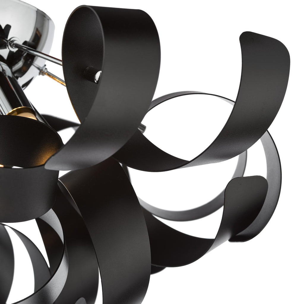 SWA0450-03 Swash 4 Light Flush Polished Chrome and Satin Black