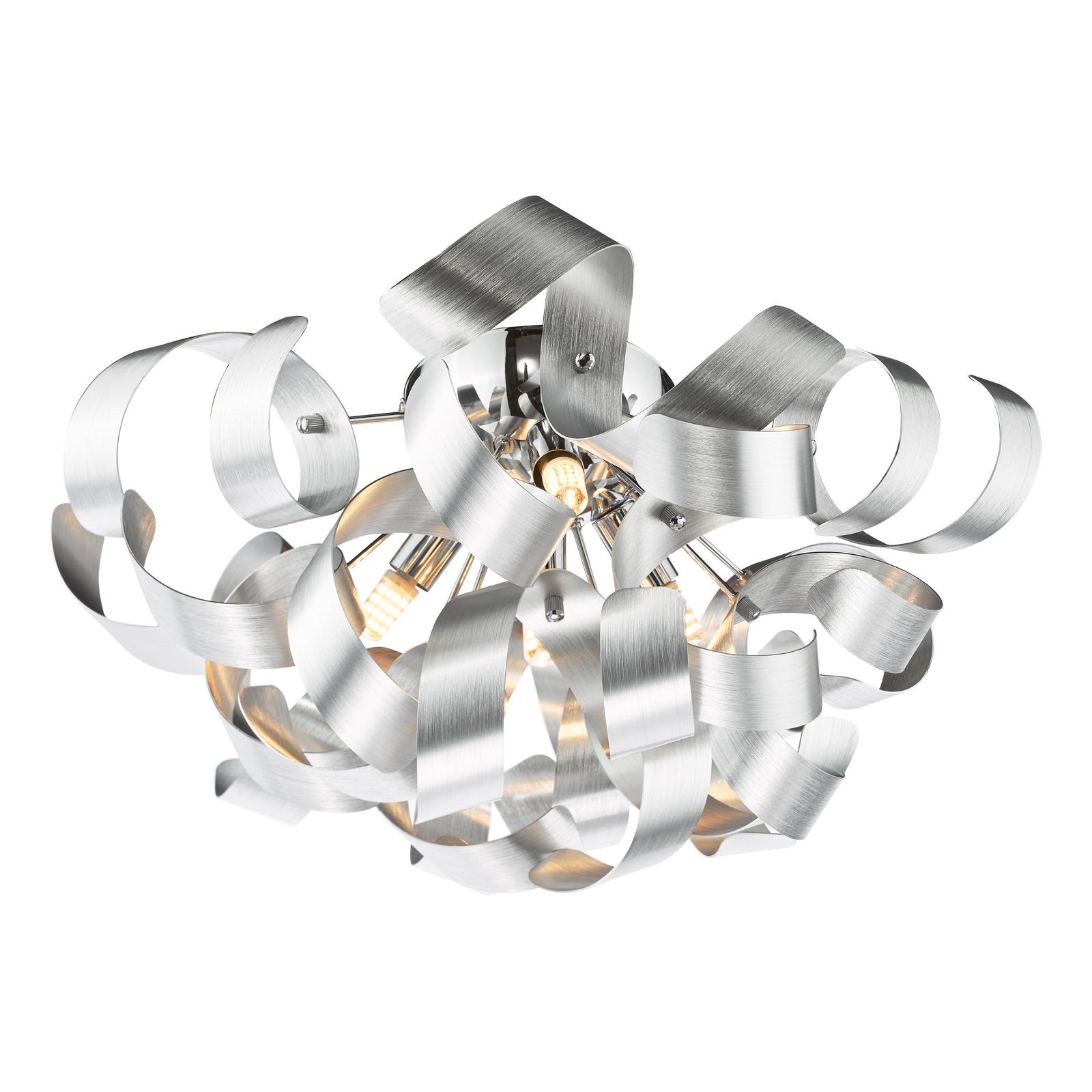 SWA0450-04 Swash 4 Light Flush Polished Chrome and Brushed Aluminium
