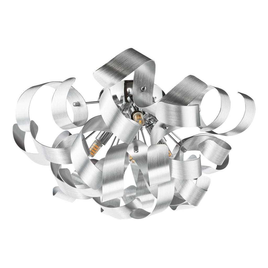 SWA0450-04 Swash 4 Light Flush Polished Chrome and Brushed Aluminium