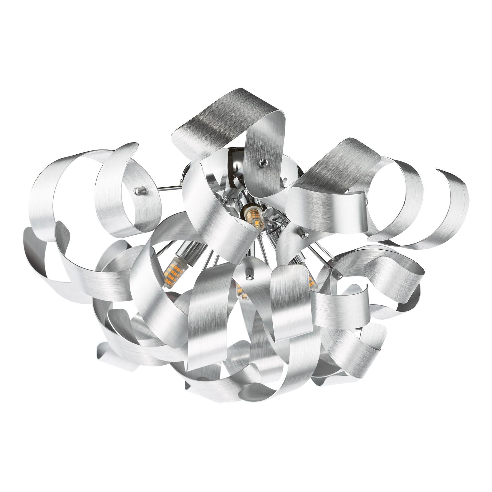SWA0450-04 Swash 4 Light Flush Polished Chrome and Brushed Aluminium