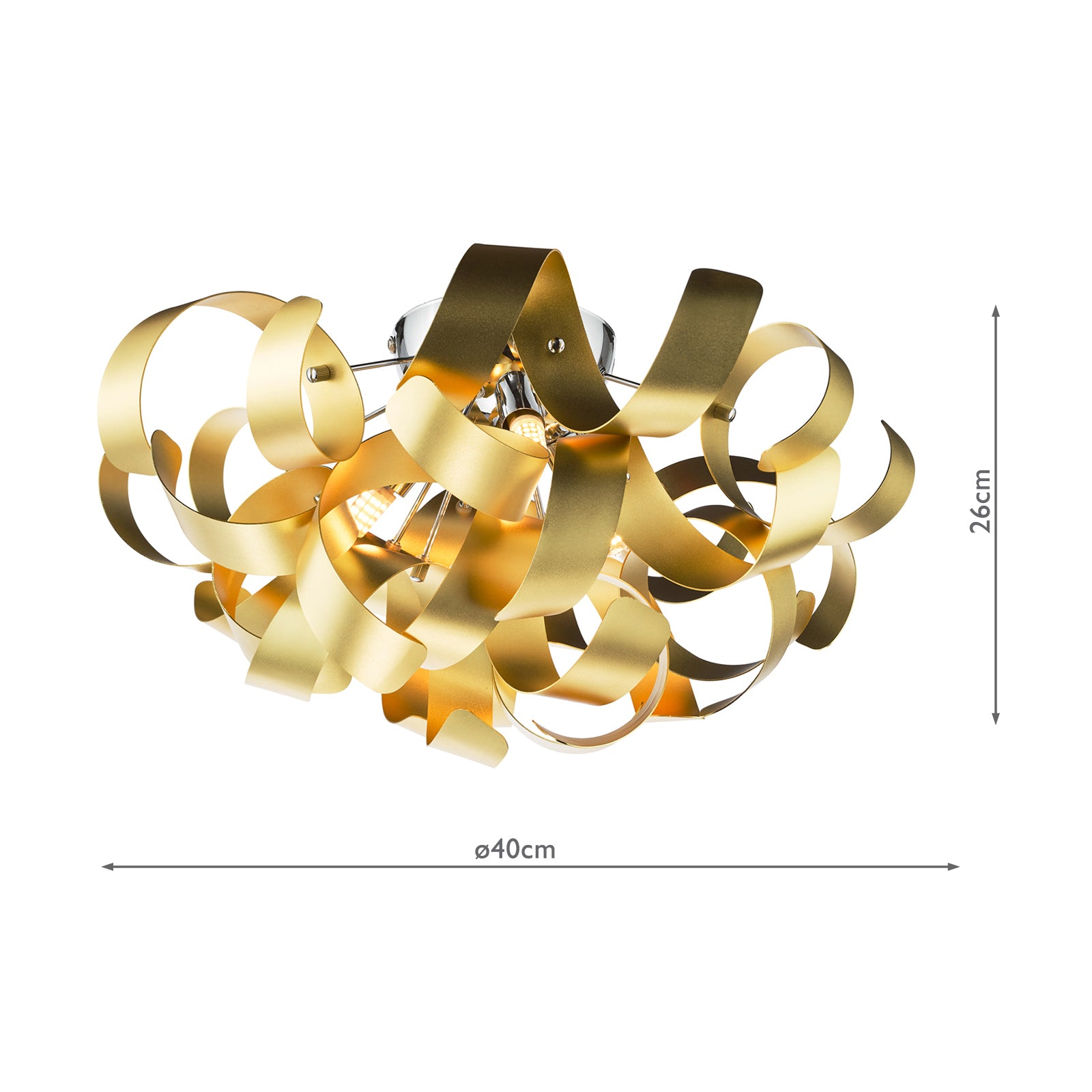 SWA0450-05 Swash 4 Light Flush Polished Chrome and Brushed Gold