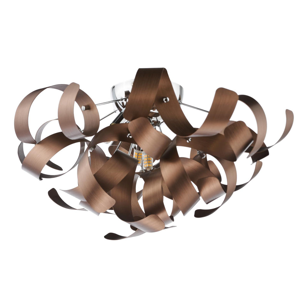 SWA0450-06 Swash 4 Light Flush Polished Chrome and Brushed Copper