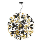 SWA1222-02 Swash 12 Light Pendant Matt Black and Satin Black