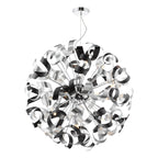 SWA1250-01 Swash 12 Light Pendant Polished Chrome and Brushed Aluminium