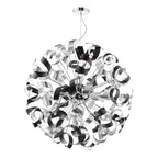 SWA1250-01 Swash 12 Light Pendant Polished Chrome and Brushed Aluminium