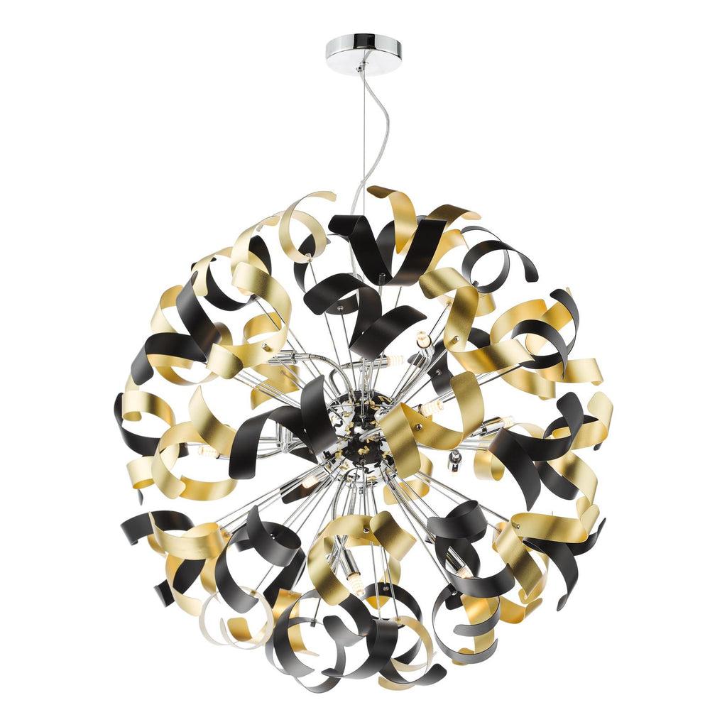SWA1250-02 Swash 12 Light Pendant Polished Chrome and Brushed Gold