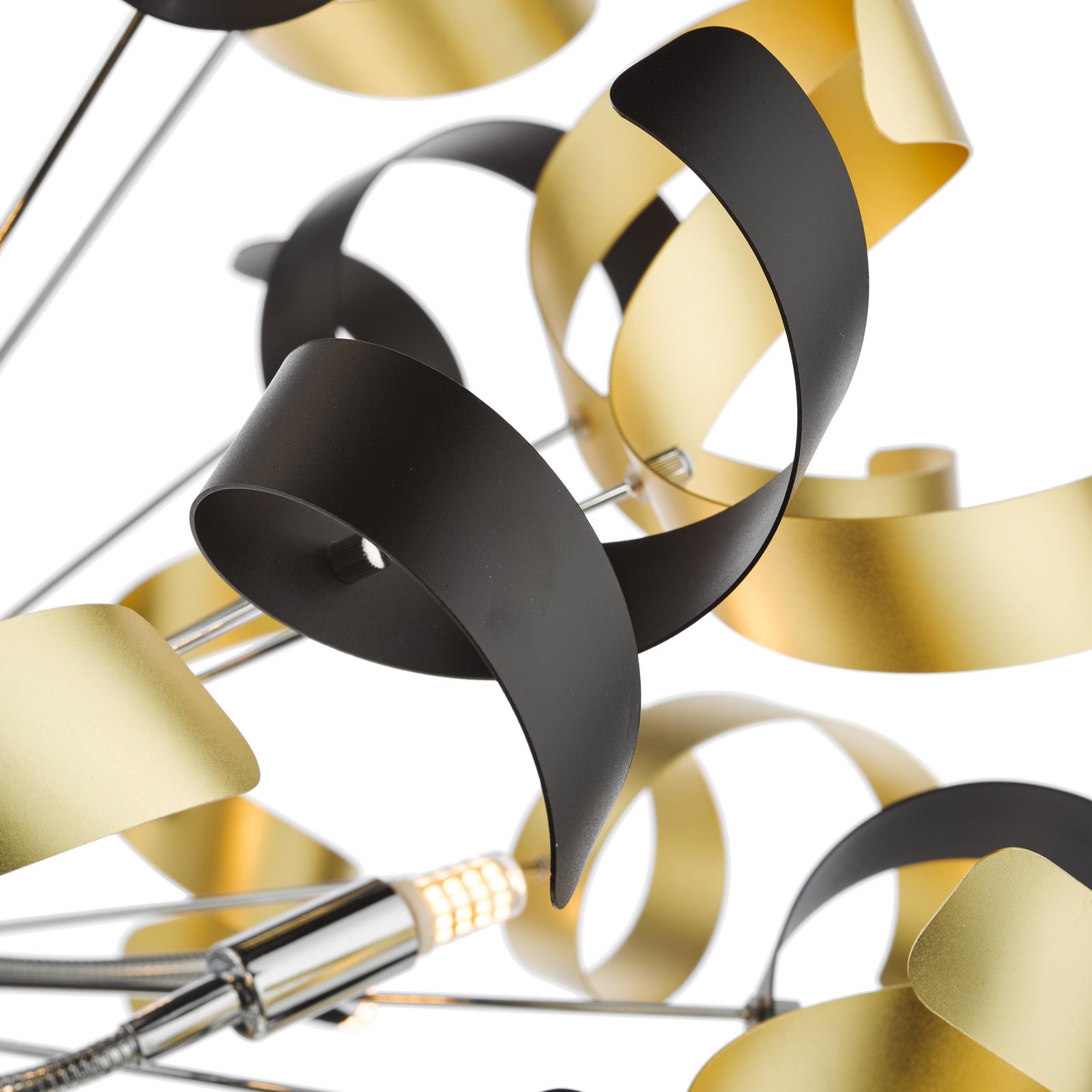 SWA1250-02 Swash 12 Light Pendant Polished Chrome and Brushed Gold