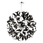 SWA1250-03 Swash 12 Light Pendant Polished Chrome and Satin Black