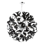 SWA1250-03 Swash 12 Light Pendant Polished Chrome and Satin Black