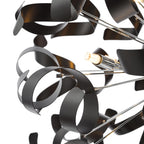 SWA1250-03 Swash 12 Light Pendant Polished Chrome and Satin Black