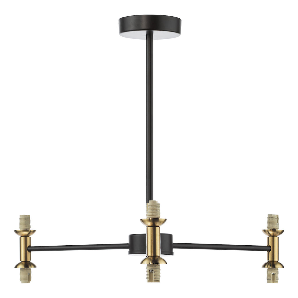 TAK0654-F Takara 6 Light Semi-Flush Matt Black And Bronze Fitting Only (S)